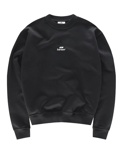 Bareen - Logo Oversized Crewneck Sweatshirt - Black